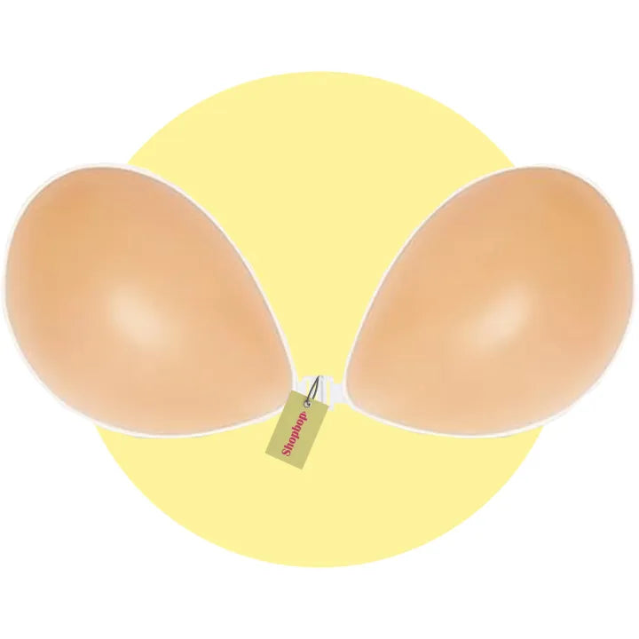 SHOPBOP Silicone Push-Up Bra for Women Reusable Strapless Sticky Bra, Invisible Breast Lift Adhesive Bra