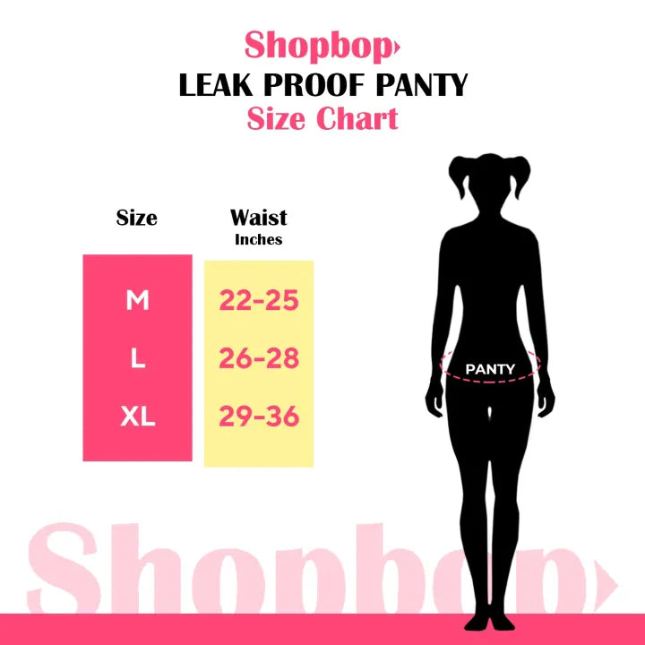 SHOPBOP Pack of 3 Women’s Leak Proof Period Panties Large Size Cotton Menstrual Underwear Briefs