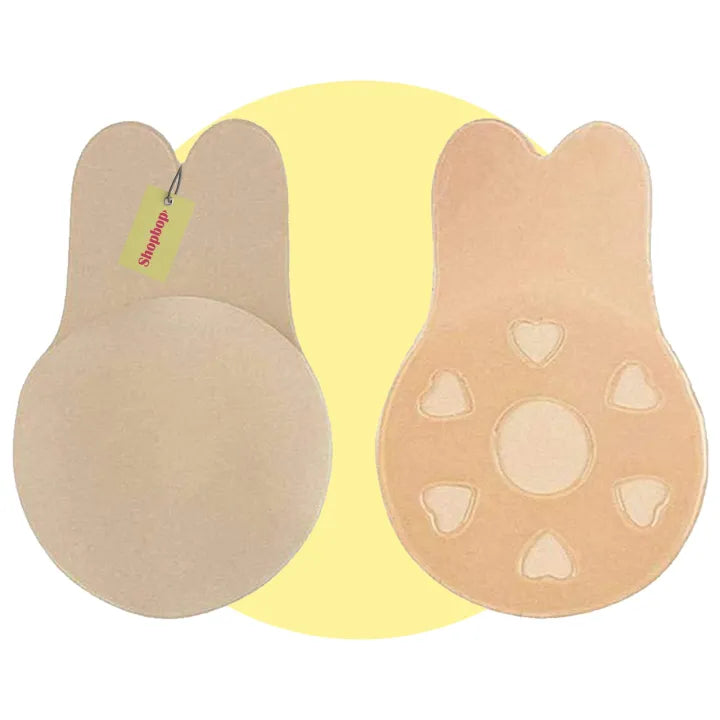 SHOPBOP Push-Up Adhesive Bras for Women 1 Pair Backless Strapless Invisible Silicone Sticky Bra, Wireless Breast Lift Bralette
