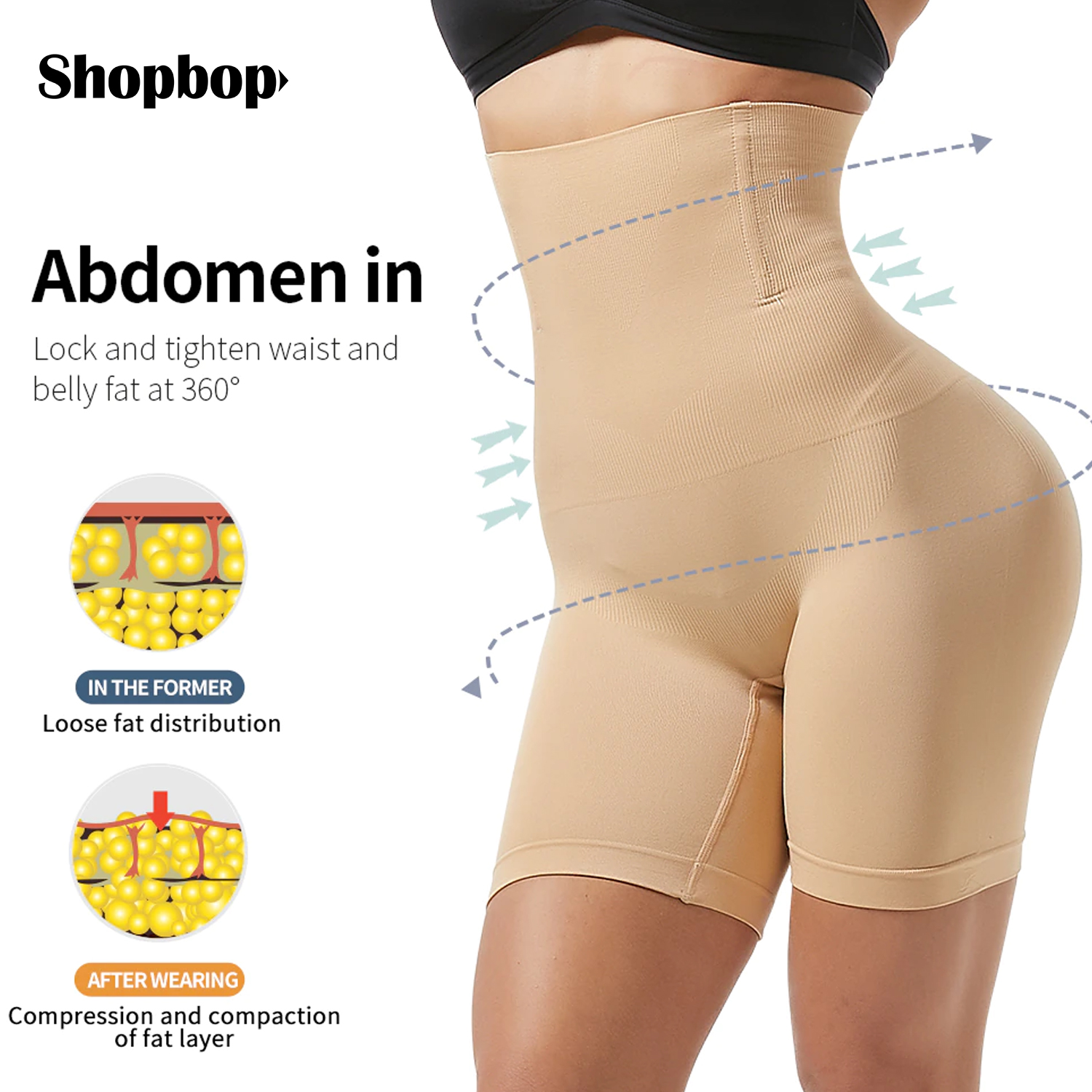 Lower Half Body Shaper High Waist Tummy Slimming Shapewear - Shop Bop