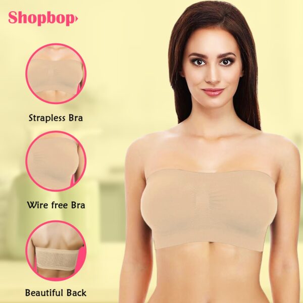 Strapless Bra Soft & Non Padded Tube Bra for Girls Bandeau Bra Wireless Bra For 28 to 36 Sizes - Image 10