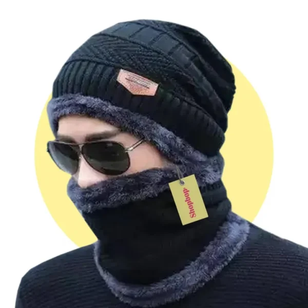 Woolen Winter Cap With Neck Band For Kid, Men and Women - Image 6