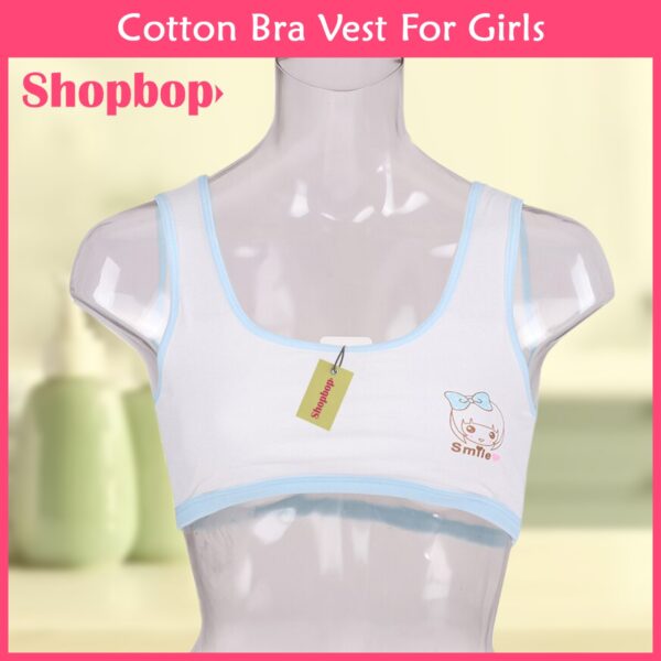 Pack of 3 Teenage Girls Bra Cotton Solid Student Innerwear Kids Girls Children Vest Training Bras - Image 3