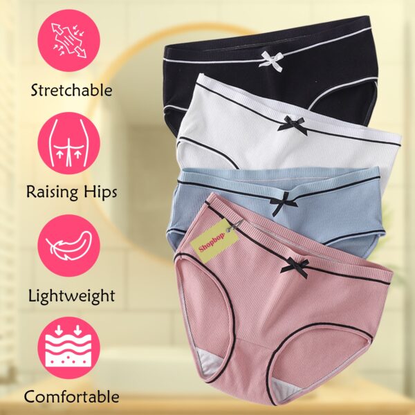 Pack of 3 Panites for Women Comfortable Panty for Girls Multicolor Underwears in Cotton - Image 8