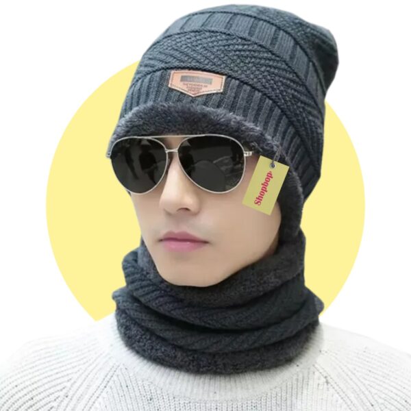 Woolen Winter Cap With Neck Band For Kid, Men and Women - Image 7